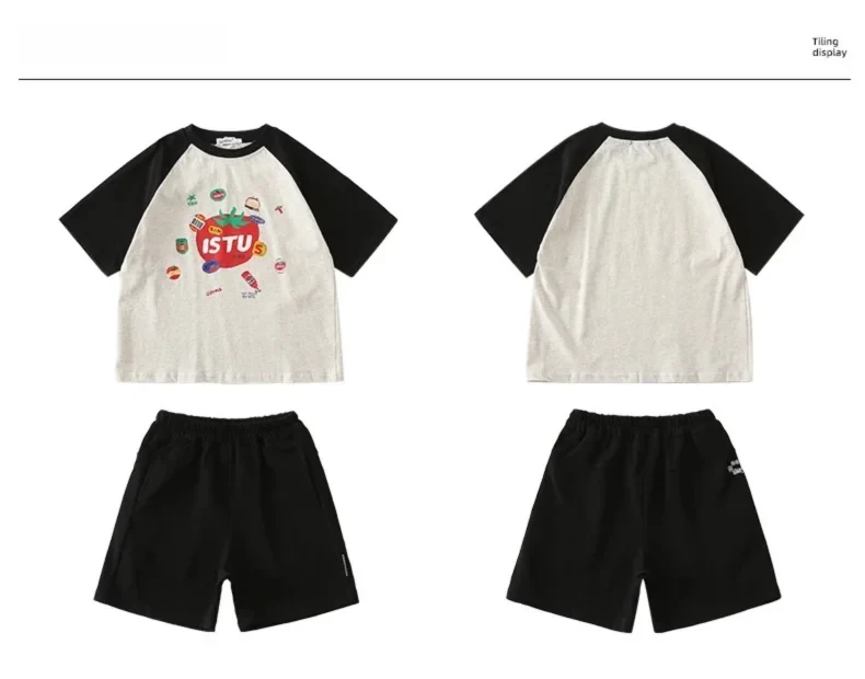 2026 New Summer Family Matching Clothes Set Cotton T-shirt And Shorts Clothing Suit Parents Child Look Outfits Vocation Costume