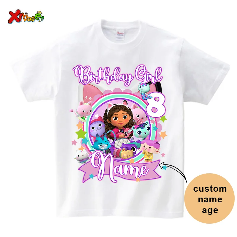 Girls Birthday Party T-shirt Custom Name Kids Matching Family Outfits Mom And Daughter Matching Clothes Family Look