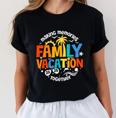 Custom Family Vacation 2026 Shirt Personalized Matching Family Parent Childs Memories Shirt Gift Beach Trip Casual Daliy Shirt