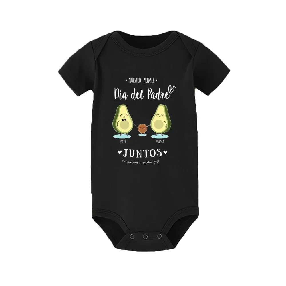 Our First Father's Day Together Family Matching Outfit Infant Romper+Daddy T-Shirt Family Clothing Fathers Day Best Gifts