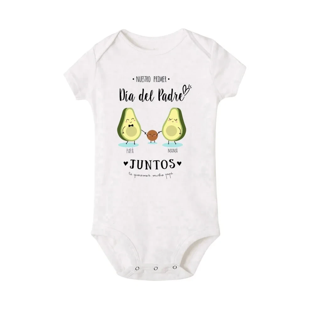 Our First Father's Day Together Family Matching Outfit Infant Romper+Daddy T-Shirt Family Clothing Fathers Day Best Gifts