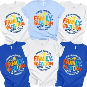 Custom Family Vacation 2026 Shirt Personalized Matching Family Parent Childs Memories Shirt Gift Beach Trip Casual Daliy Shirt