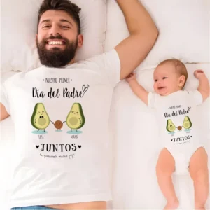 Our First Father's Day Together Family Matching Outfit Infant Romper+Daddy T-Shirt Family Clothing Fathers Day Best Gifts